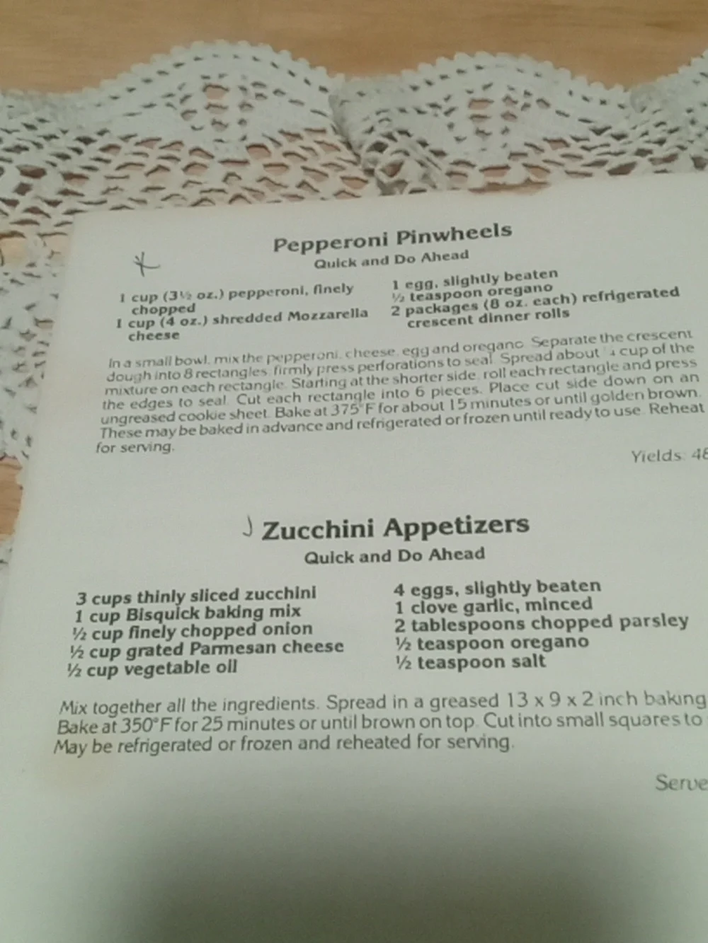 Vintage Cookbook, Jewish Women of St. Louis Section
